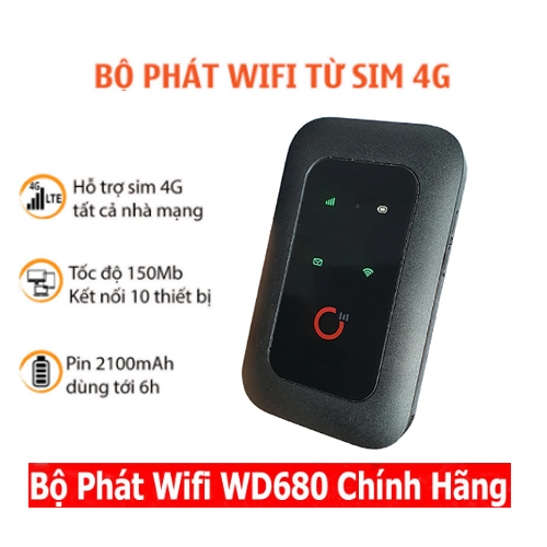Bộ phát wifi 3g 4g olax wd680 tốc độ 150mb dùng sim tất cả nhà mạng, nhỏ gọn tiện lợi - hàng chính hãng