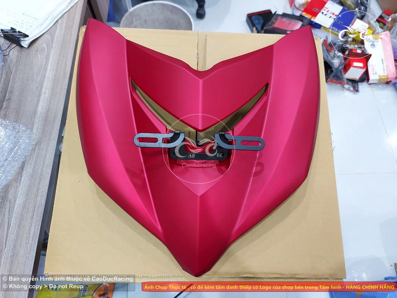 mặt nạ mxking đỏ nhám cho ex150