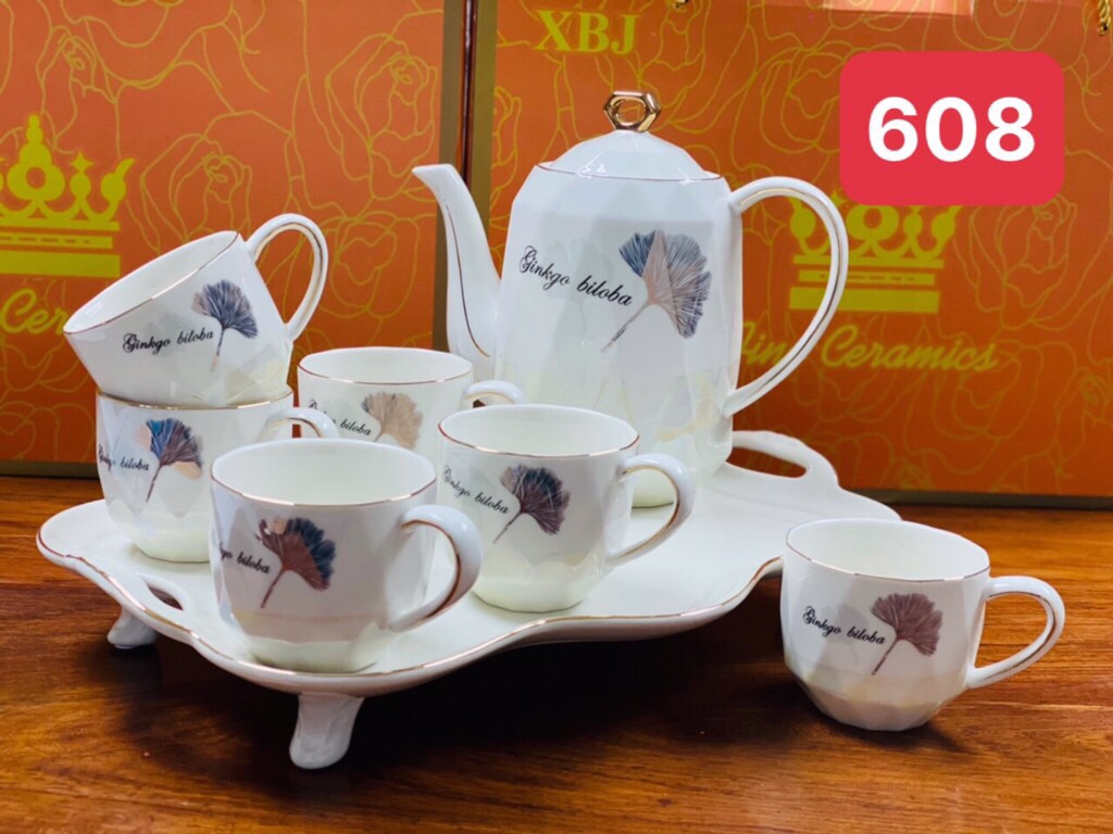 Bộ ấm trà, Bộ ấm chén bằng sứ cao cấp có khả năng chịu nhiệt, giữ nhiệt tốt và rất an toàn cho người sử dụng. Bộ bình uống nước, Bộ bình đựng nước