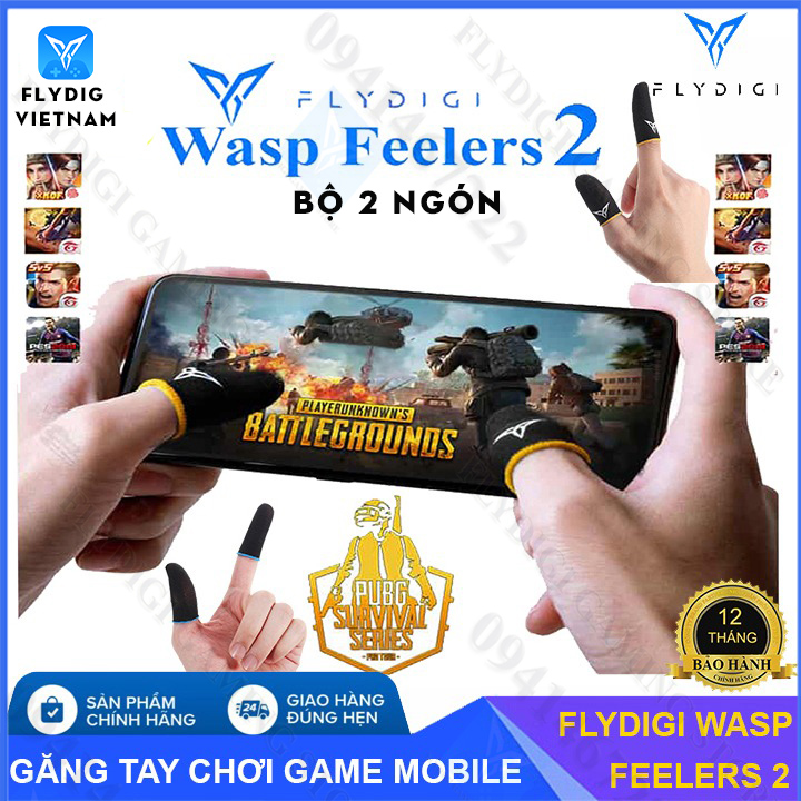 [ LOẠI CAO CẤP ] Flydigi Wasp Feelers 2 Găng tay chơi game Mobile siêu nhạy, siêu co dãn, siêu mỏng nhẹ như chơi tay trần, Bao tay chơi Game, Ngón tay chơi game - Hãng phân phối chính thức