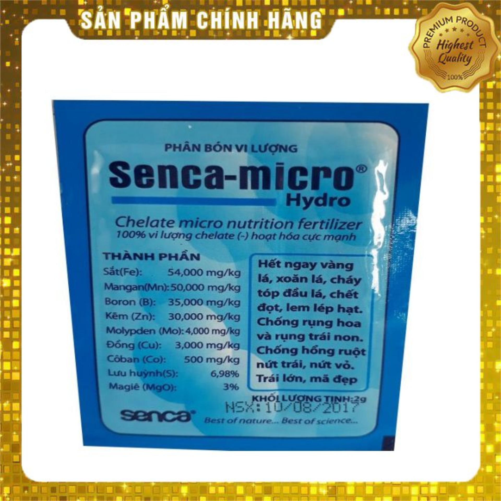 Combo 10 gói vi lượng SENCA MICRO  bổ sung sự thiếu hụt vi lượng, ngăn ngừa các hiện tượng vàng lá, xoăn lá, cháy lá, bạc lá
