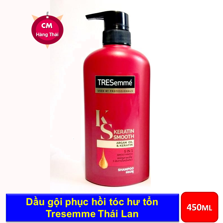 [HCM][ 2021 ] Dầu gội phục hồi tóc hư tổn Tresemme Keratin Smooth 450ml | Thái Lan