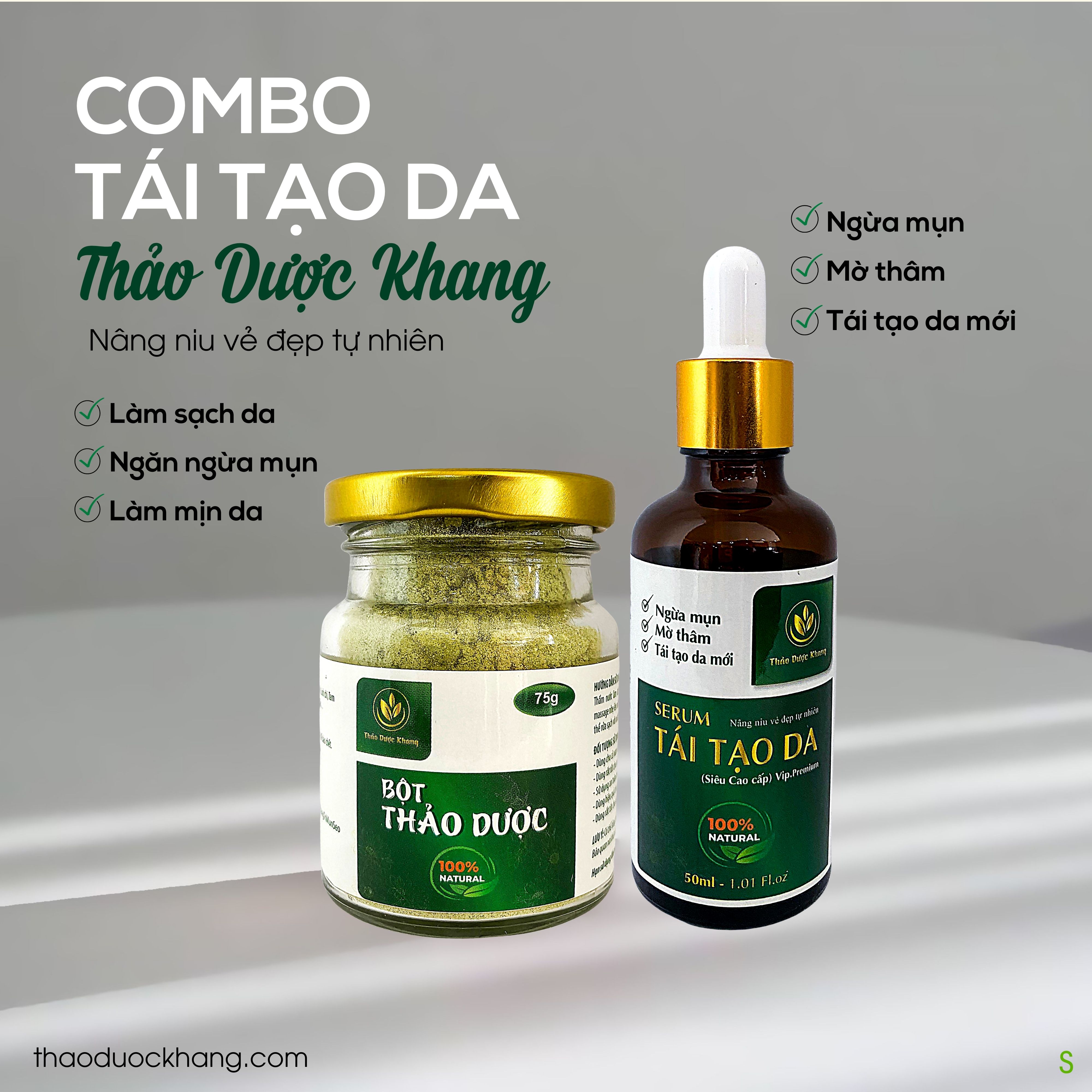 Thảo dược khang đánh bay sẹo rỗ mụn thâm _ serum 30ml hàng chính hãng