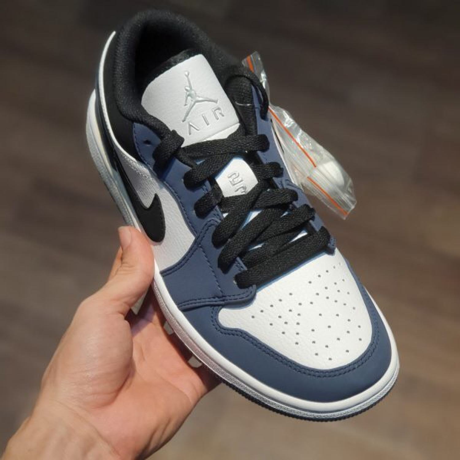 🤞giày jordan cổ thấp navy, giày jd1 low xanh navy cổ thấp thời trang full box