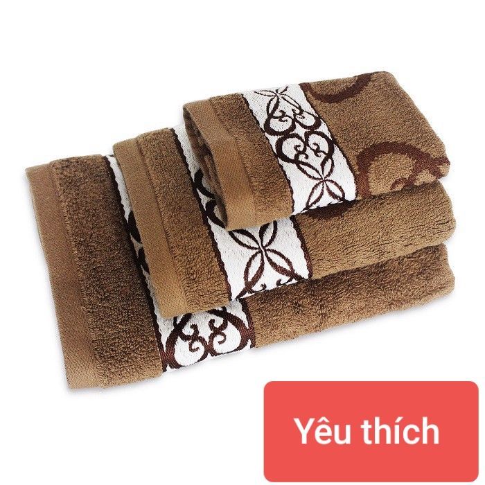 Khăn mặt sợi tre cao cấp màu nâu 30 x 40 cm