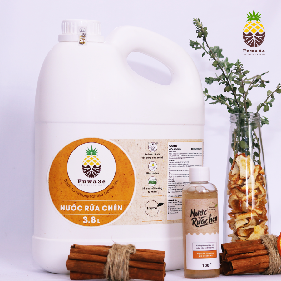 Nước rửa chén sinh học Fuwa3e 3800ml