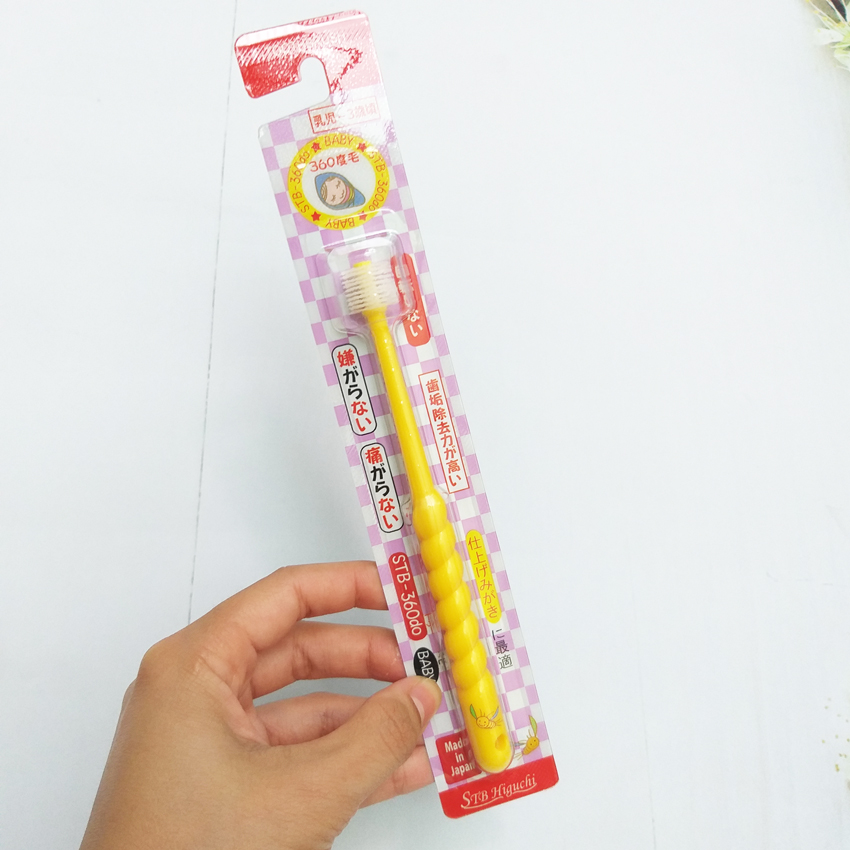 Bàn chải tập đánh răng cho bé 360 độ Higuchi Nhật Bản cho bé dưới 3 tuổi - Larva Store