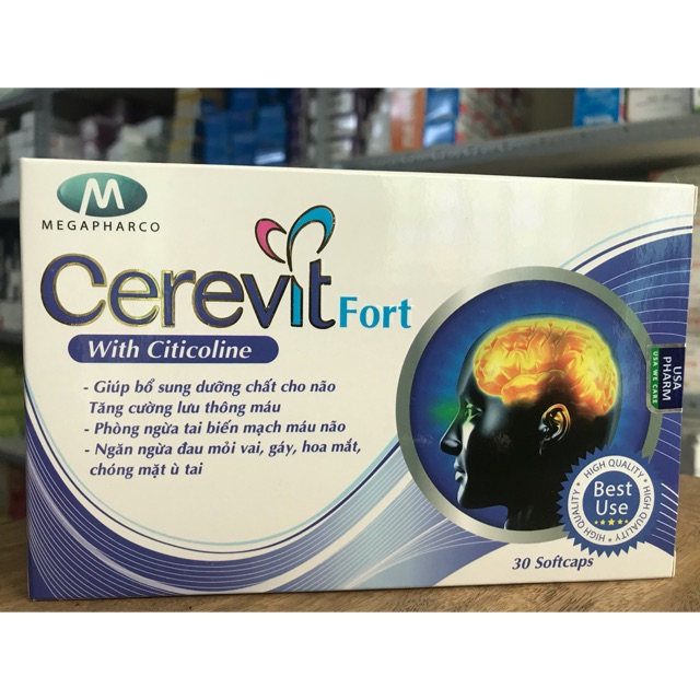 [HCM]Thực phẩm chức năng tăng tuần hoàn não CEREVIT FORT