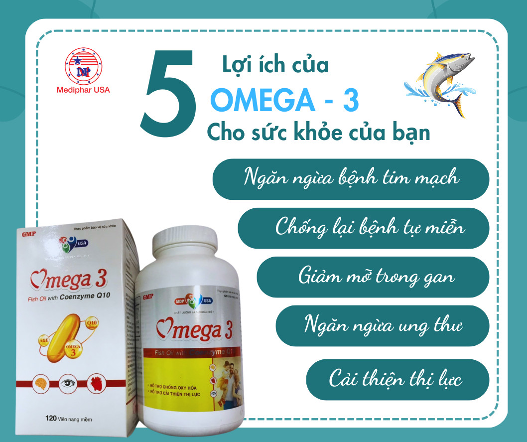 Thực phẩm chức năng Omega 3 Fish Oil - Bổ não, tốt cho da và mắt