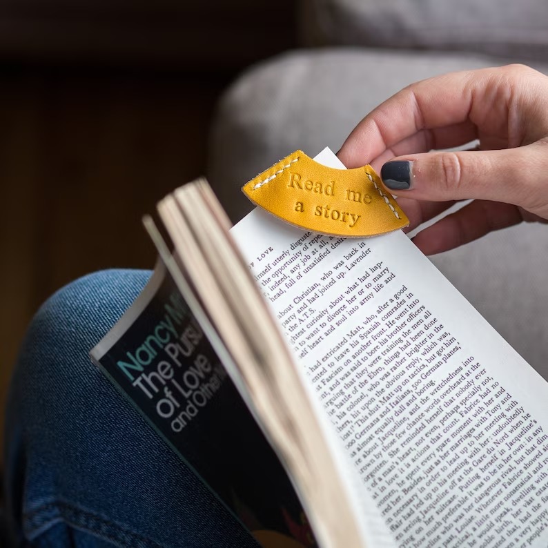 Bookmark sách, Đánh dấu trang sách Da bò tự nhiên Luna