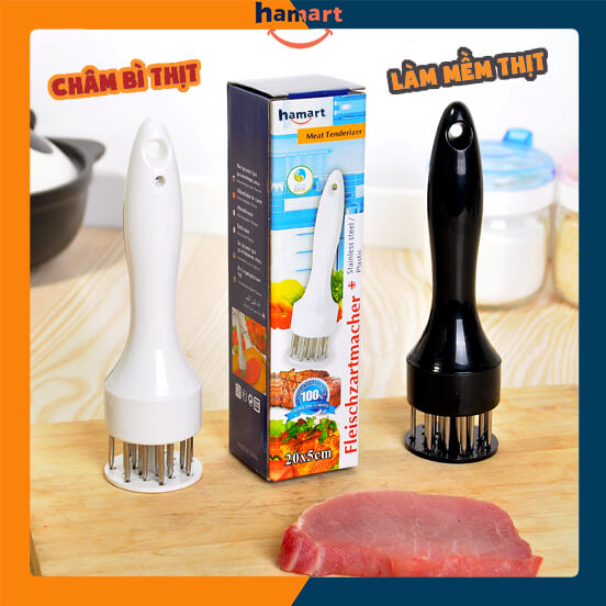 Dụng cụ châm bì thịt 21 kim búa đập thịt làm bít tết steak dằm mềm thịt tiện dụng