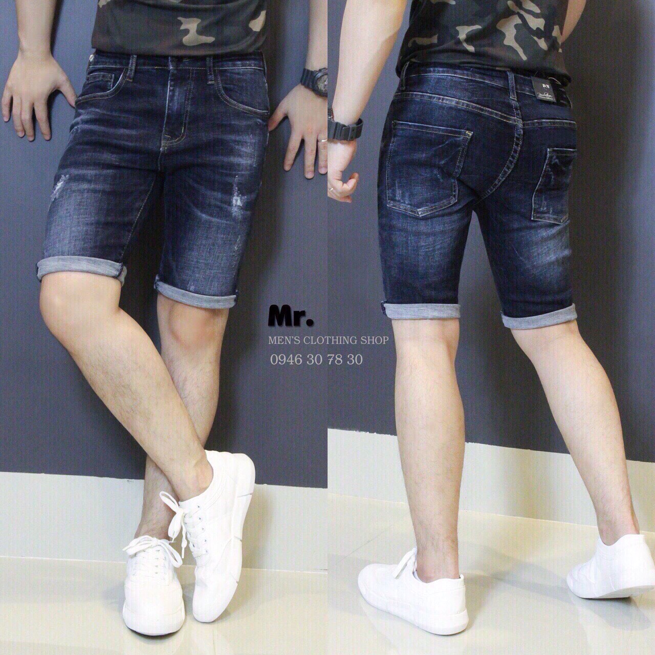 Quần short jean nam thời trang cao cấp qsj03