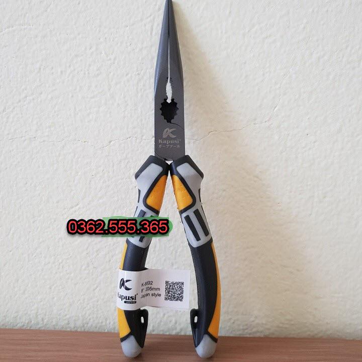 Kìm mỏ nhọn 8 Icnh KAPUSI JAPAN CAO CẤP