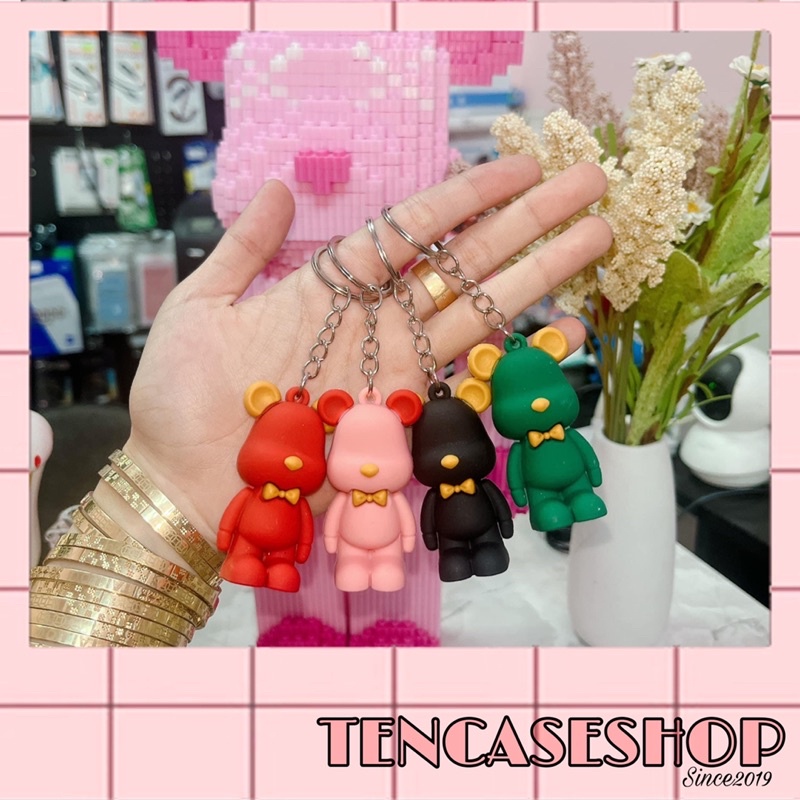 Móc khoá nhựa gấu bearbrick nhiều màu
