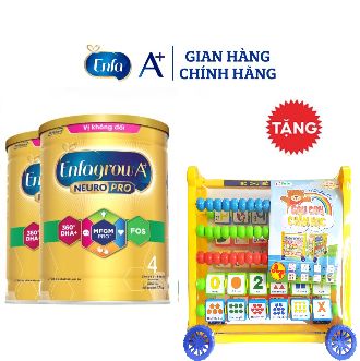 Tặng 1 Bảng Chữ Và Số Đa Năng Bộ 2 lon Sữa Bột Enfa A+ 4 - DHA & MFGM vị