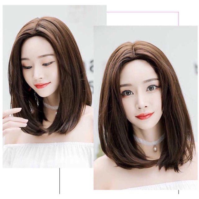 Tóc giả nguyên đầu cúp 30cm- mái dài- tặng kèm lưới