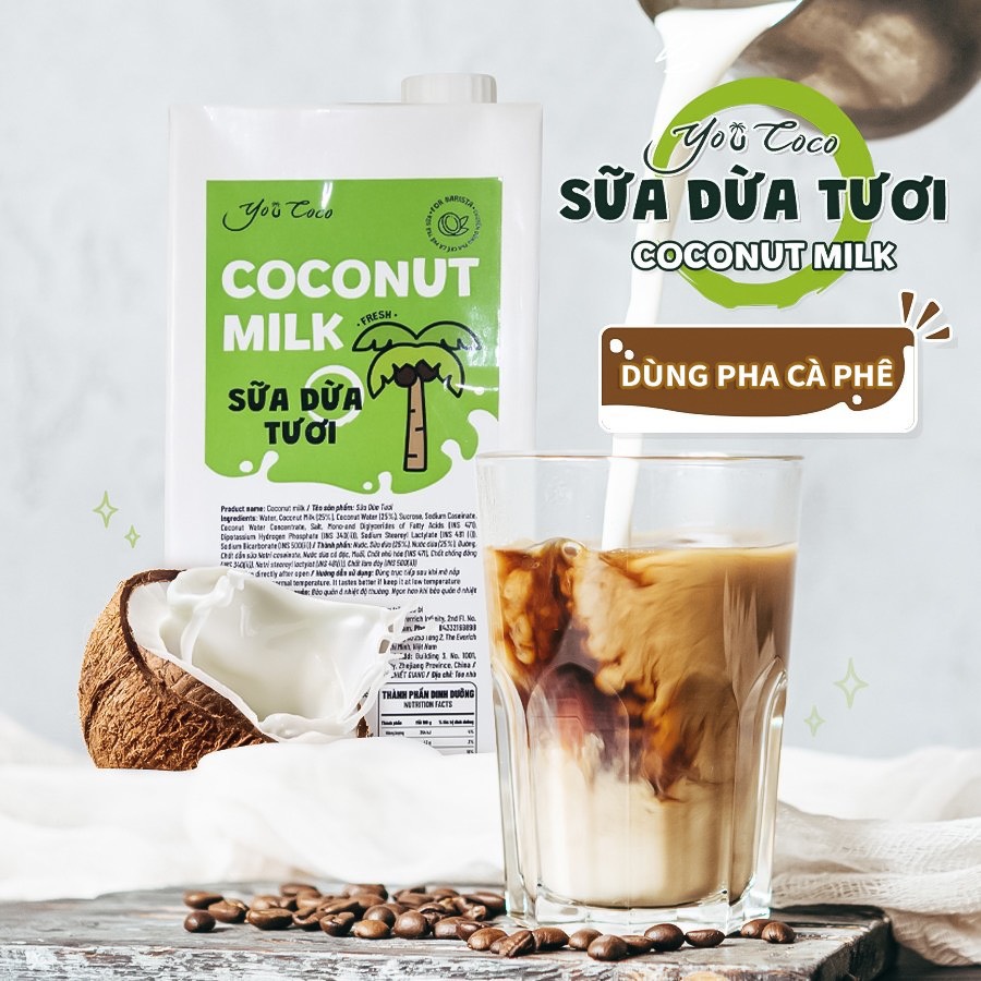 Sữa dừa youcoco thuần chay hộp 1l