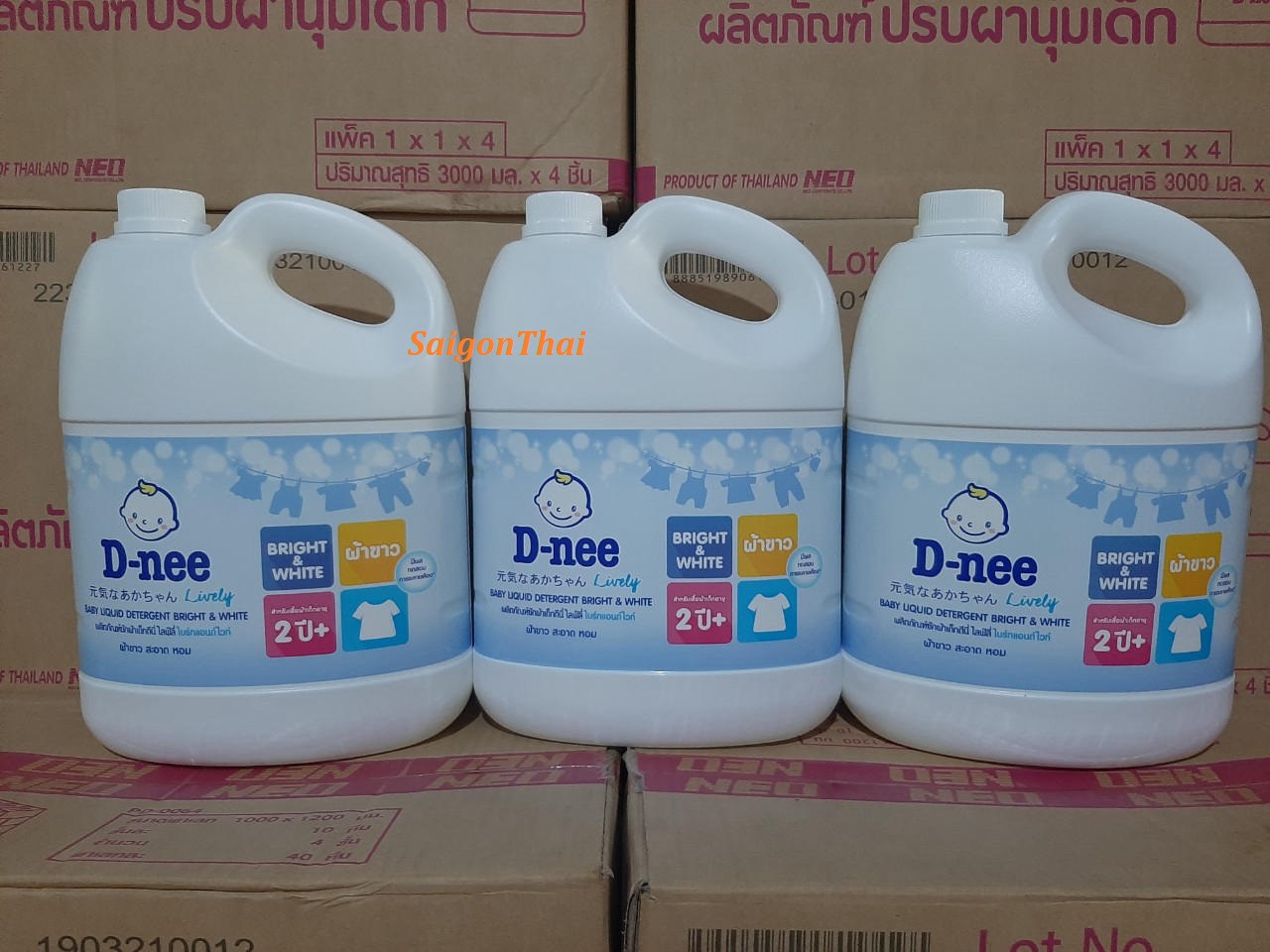 [HCM]Nước giặt xả em bé Dnee 3000ml (3 lít) Thái Lan - Trắng
