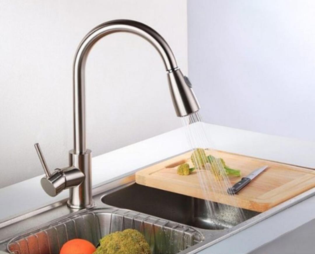 [HCM]VÒI RỬA CHÉN NÓNG LẠNH INOX 304 DÂY RÚT QK