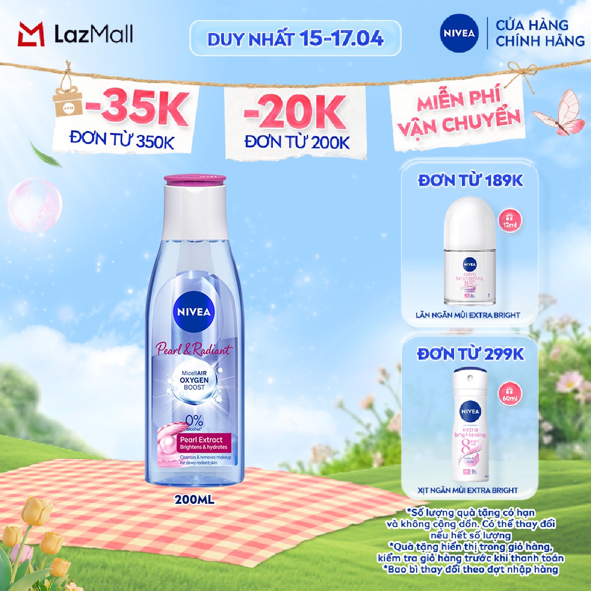 Nước Tẩy Trang NIVEA Không Chứa Cồn (200 ml) 89271/84911/86609