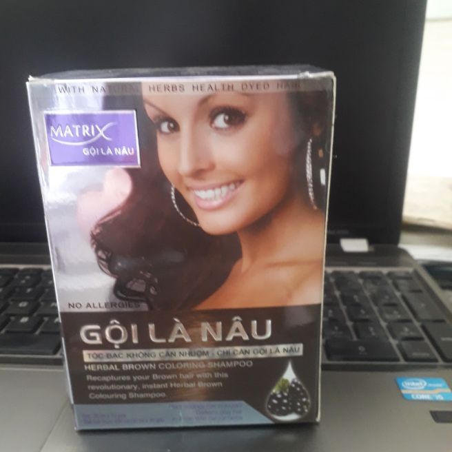 Gội là nâu matrix 1 hộp 10 gói