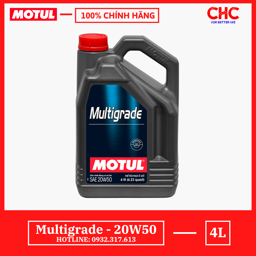 Dầu nhớt xe ô tô motul multigrade 20w50 4l