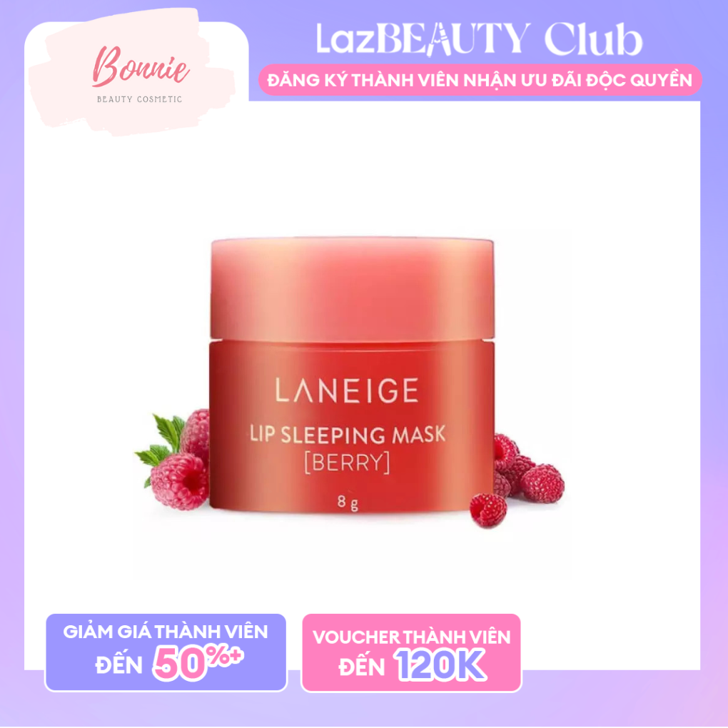 [HCM]Mặt nạ ngủ môi Laneige Lip Sleeping Mask, Mặt nạ Ngủ Làm Mềm Môi, Hồng Môi, Dưỡng Ẩm, Son Dưỡng Môi Laneige, Bonnnie Shop Beauty