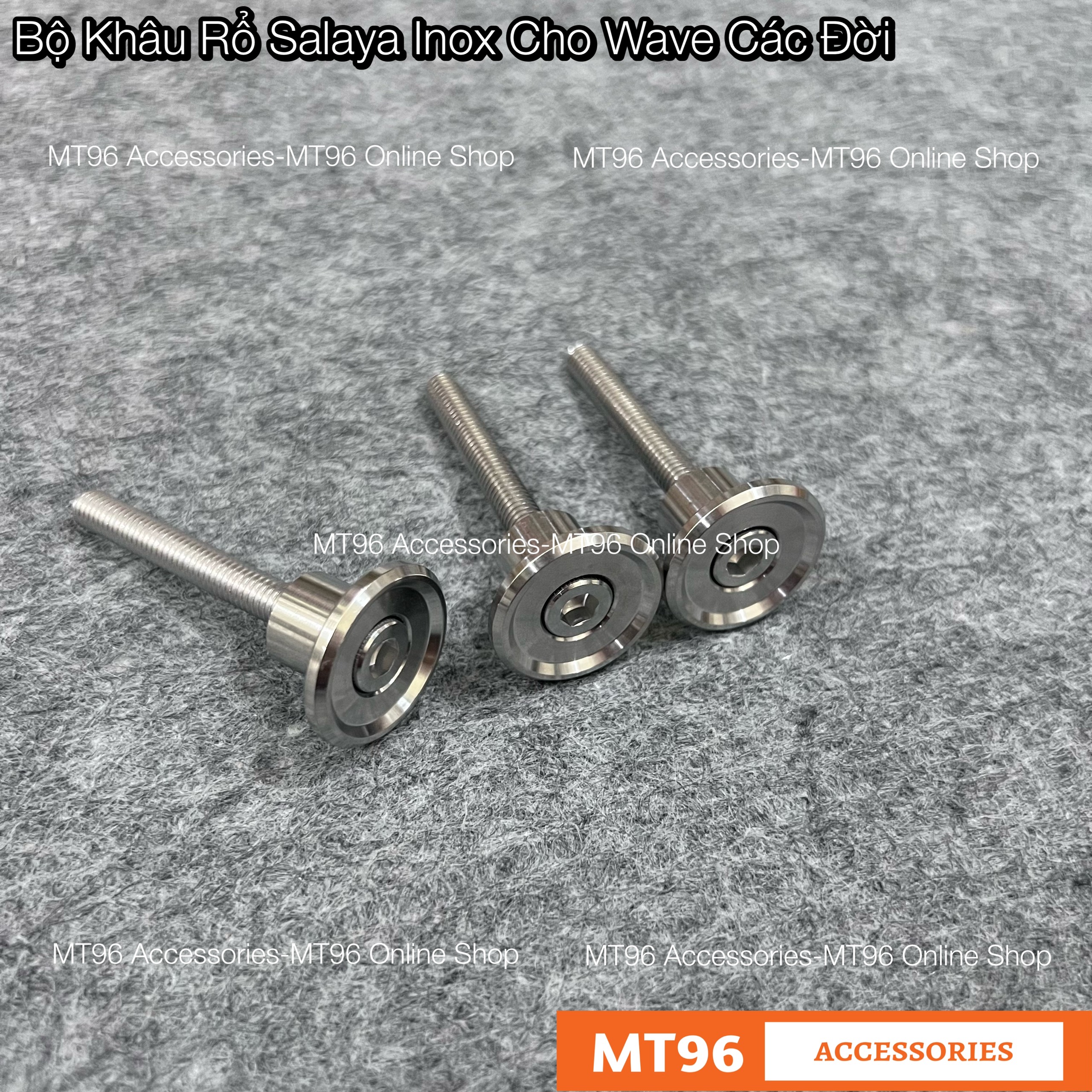 Bộ khâu rổ salaya inox304 kiểu 1 bậc cho wave các đời