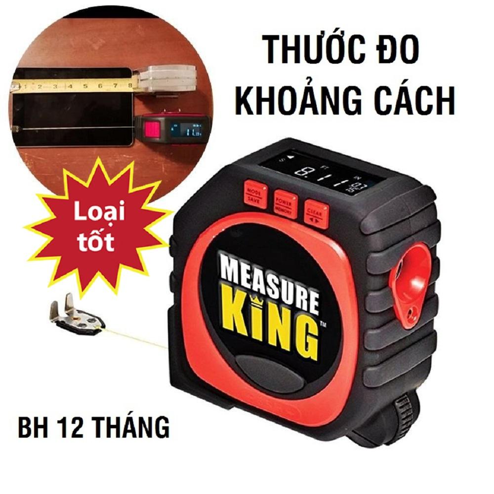 Thước Đo Khoảng Cách, Thước Đo Laze, Thước Đo Điện Tử Measure King 3in1 Thước Dây, Thước Laze, Con Lăn, Màn Hình Led Hiển Thị Chính xác, Đo Nhanh Tiện Dụng.