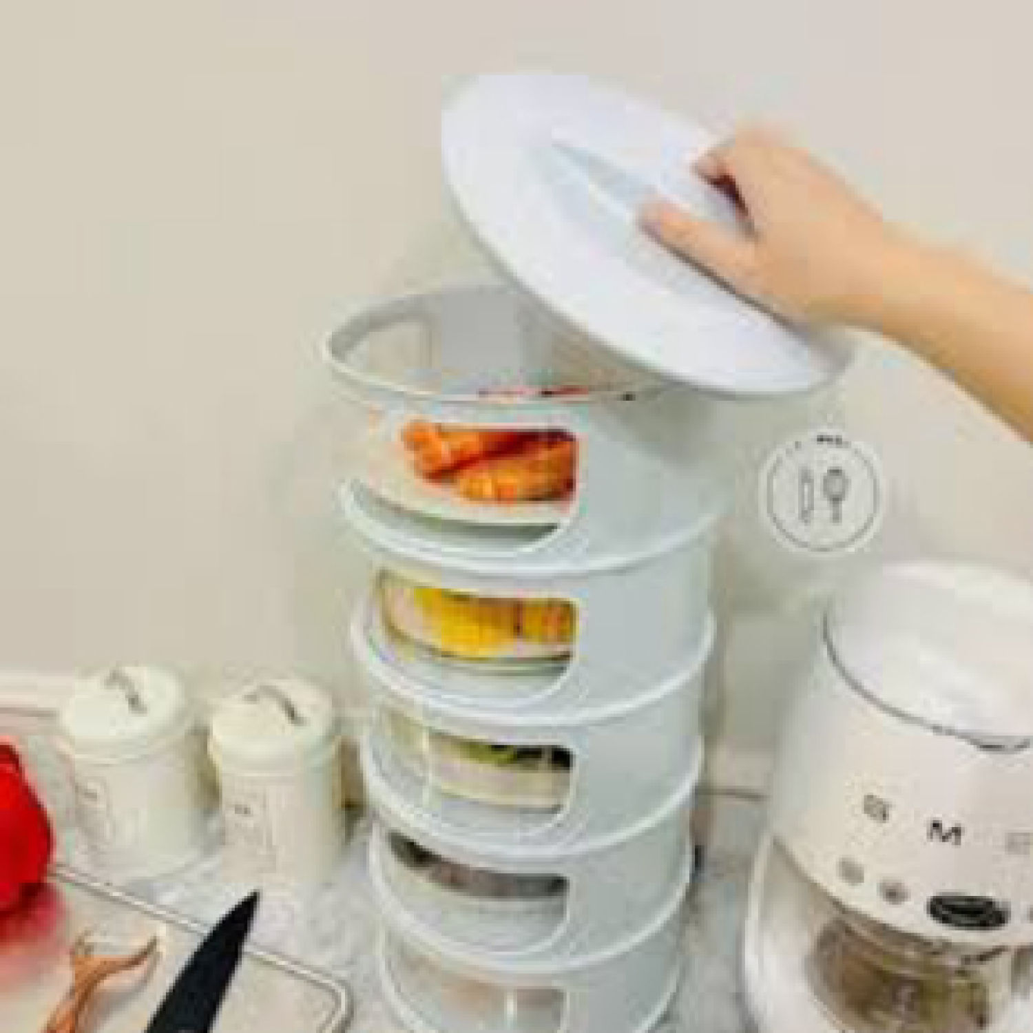 LỒNG BÀN ĐỂ THỨC ĂN 5 TẦNG GIỮ NHIỆT CHỐNG BỤI, CHỐNG CÔN TRÙNG