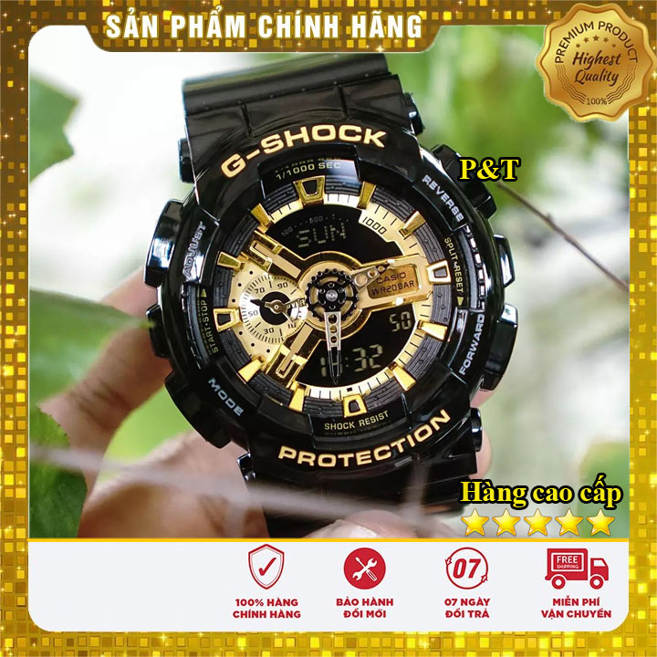 Đồng hồ Casio G-Shock Nam GA-110 GB 1A GOLD BLACK - Hàng Cao Cấp - Đồng hồ P&T [ FreeShip- Hàng cao cấp- Full box ]