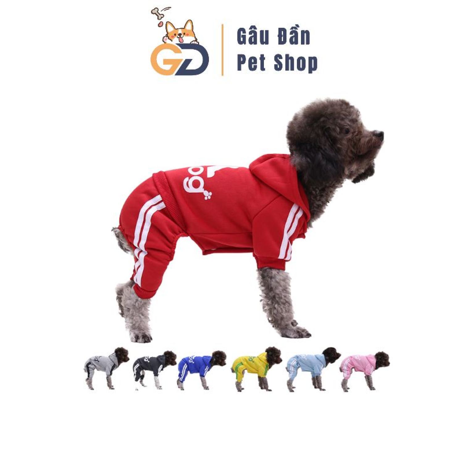 Áo chó mèo - áo thể thao 4 chân cho chó mèo
