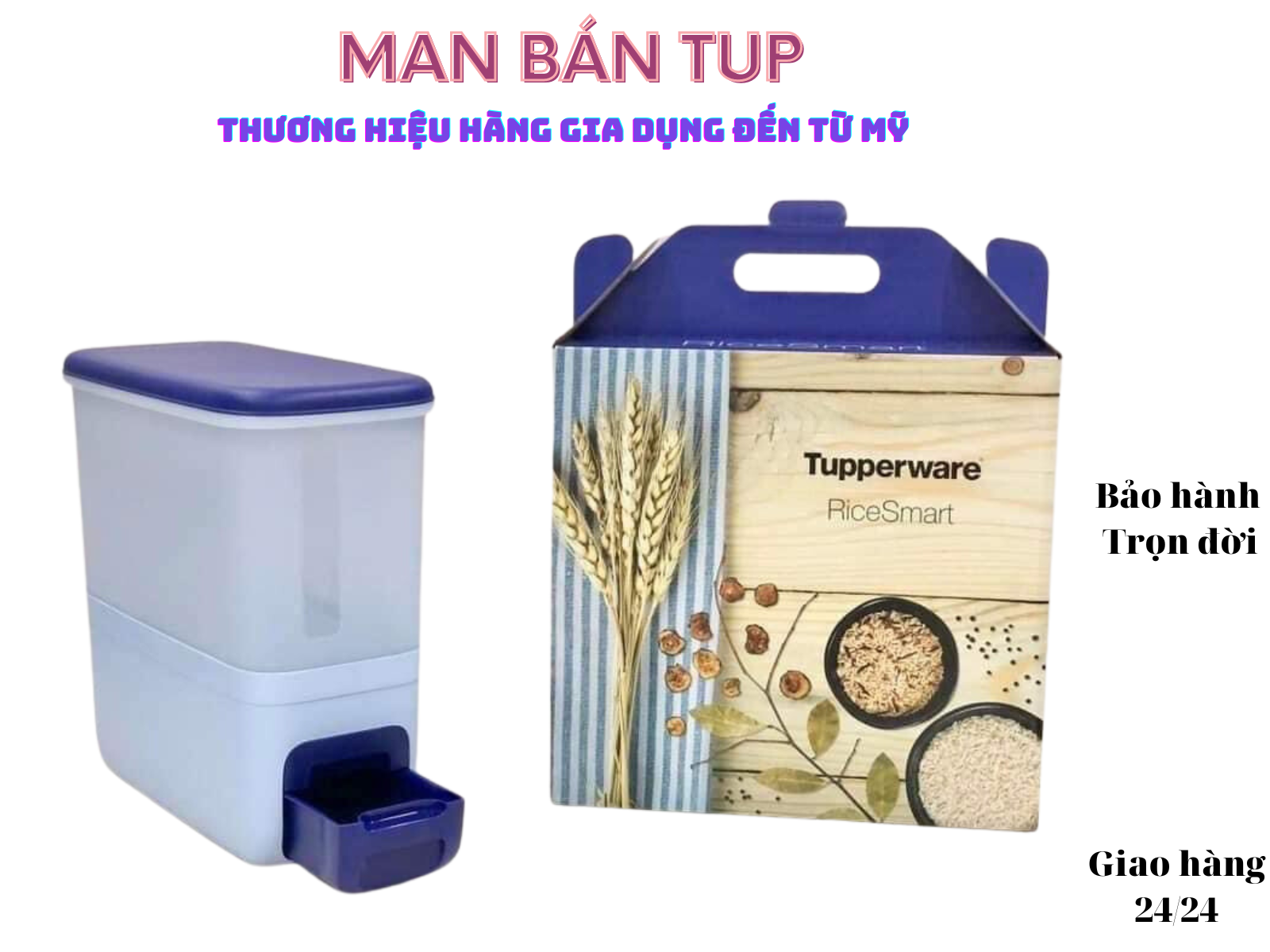 Thùng Đựng Gạo Tupperware Rice Dispencer 10kg