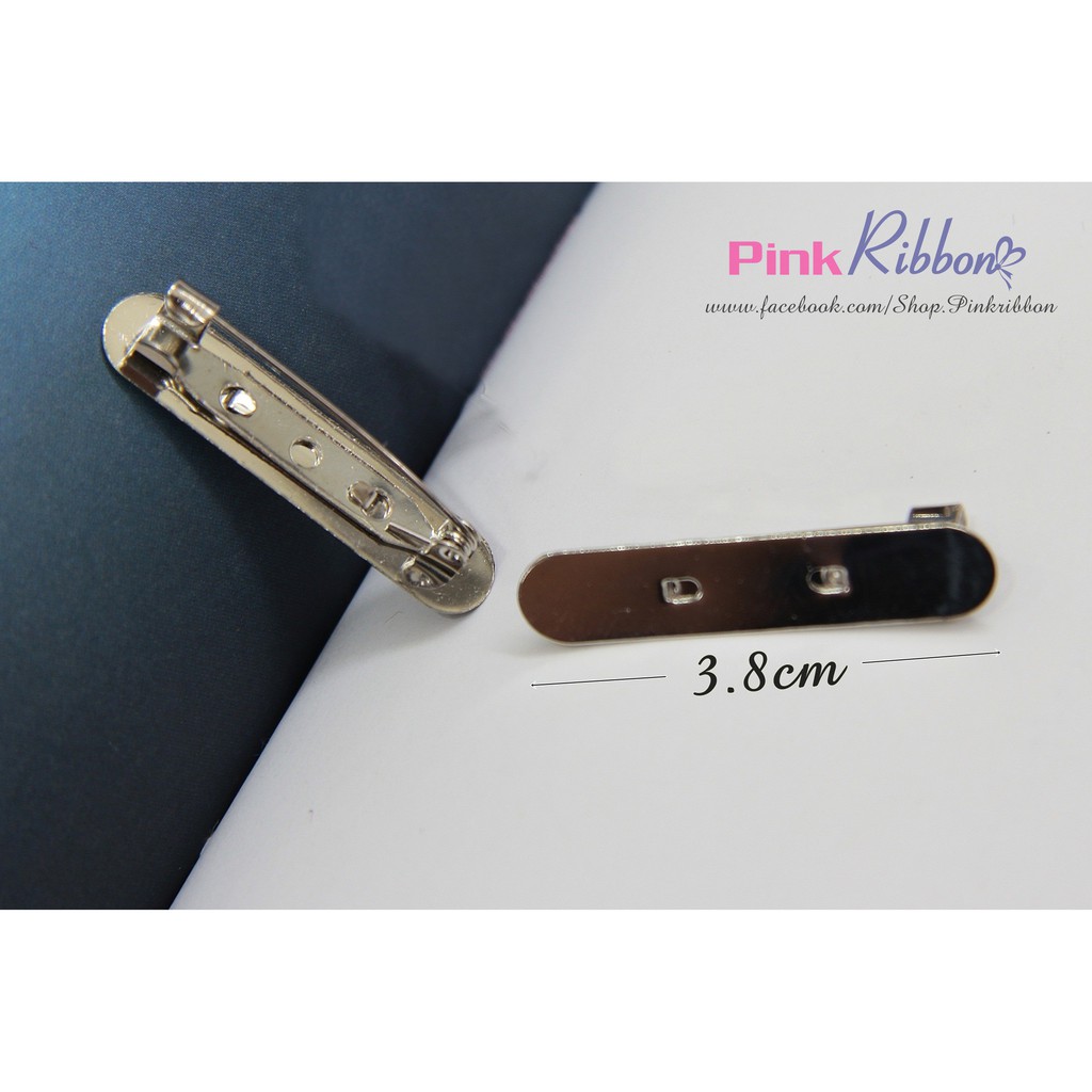 Set 3c - Ghim cài áo có đế 3.8cm mạ inox dày dặn