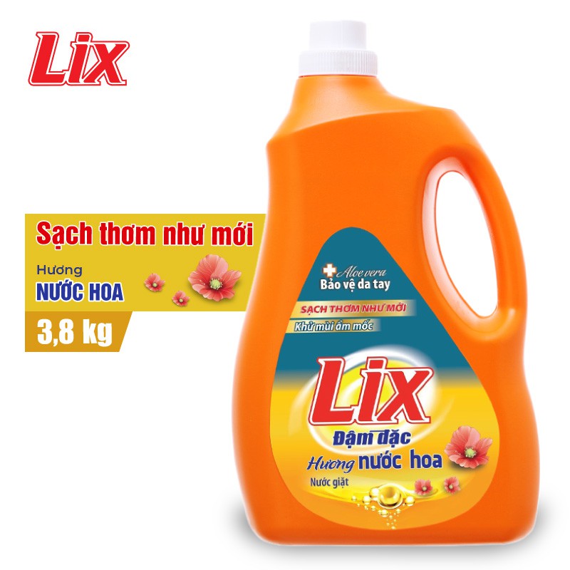Nước giặt Lix hương nước hoa chai 3.6lít