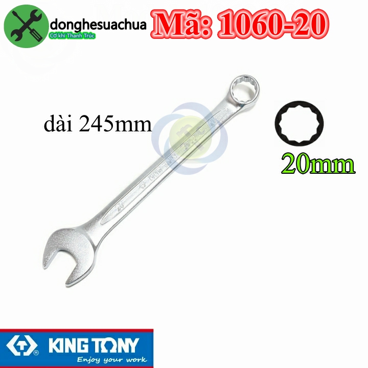 Cờ lê vòng miệng 20mm kingtony 1060-20 dài 245mm