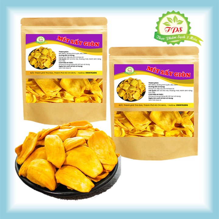 [TÙY CHỌN] Combo 2 túi mít sấy giòn nguyên miếng hàng xuất khẩu loại 1 - đặc sản Đà Lạt thơm ngon