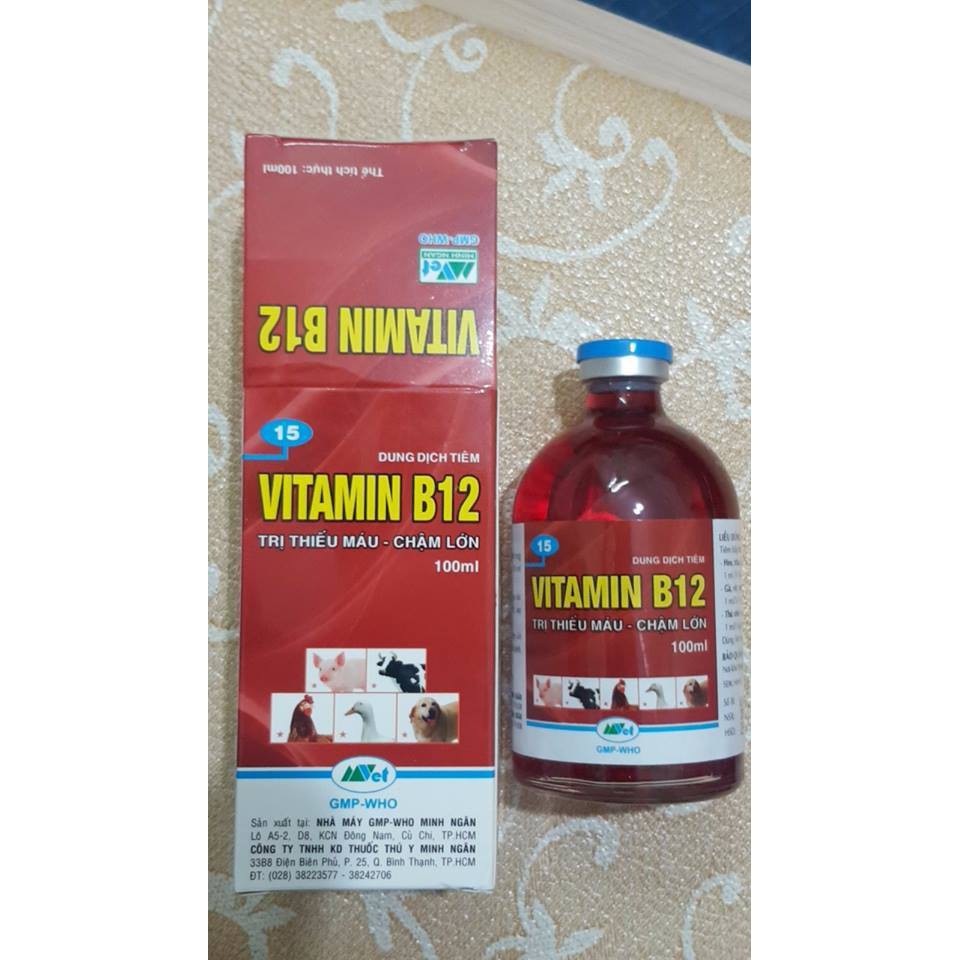 Vitamin B12 lọ 100ml giải độc cho phong lan_giúp gia súc tăng sức đề kháng mau lớn, cam kết hàng đúng mô tả, chất lượng đảm bảo an toàn đến sức khỏe người sử dụng