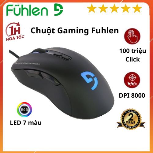 Chuột gaming fuhlen g90, g90pro x, g90 evo, x102s, g102s, g6 - hàng chính hãng, bảo hành 2 năm