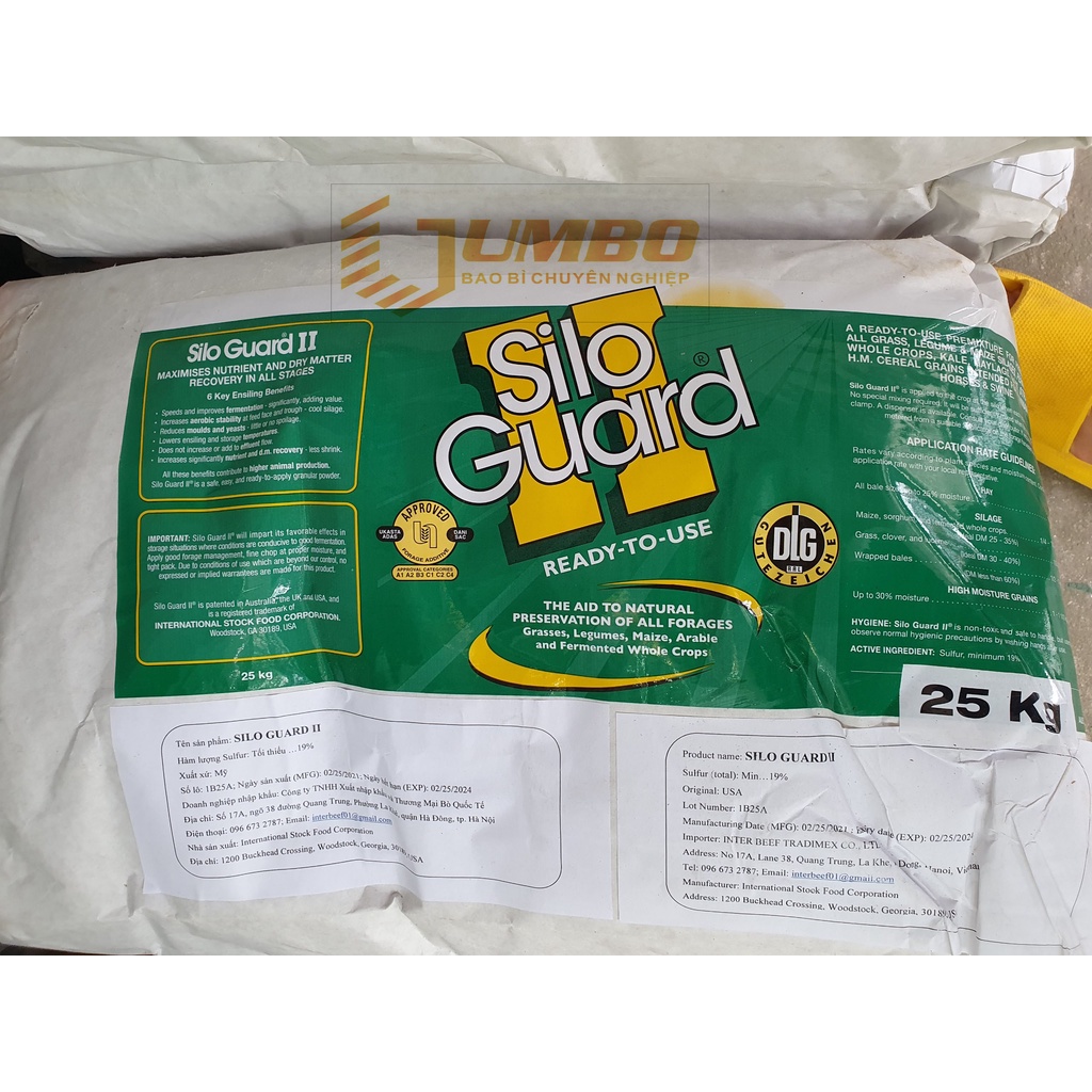 Men ủ chua cỏ Silo Guard nhập khẩu Mỹ GUM rất hiệu quả