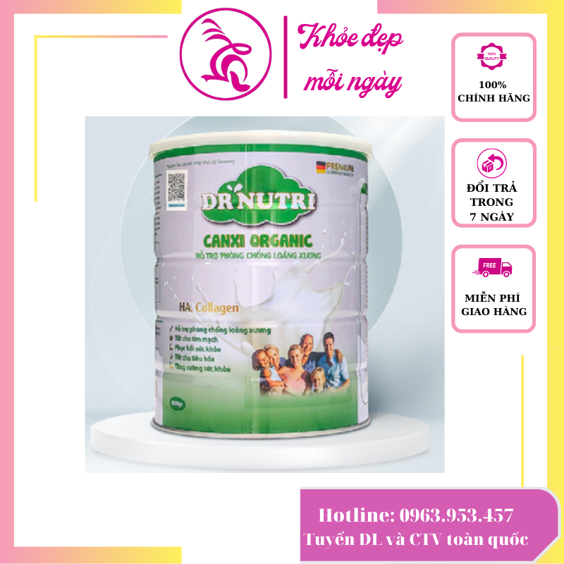 Sữa bột tốt cho xương khớp Dr. Nutri Canxi – Glucosamin - giảm nhức mỏi,ngừa bệnh tim mạch và loãng xương