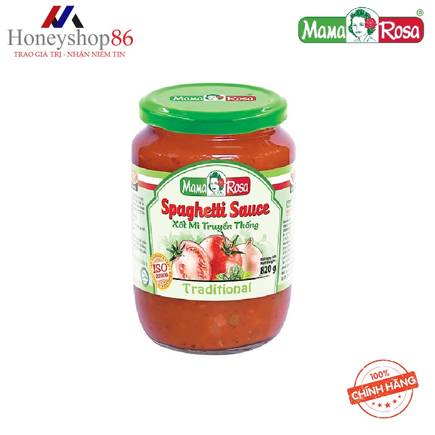 Xốt spaghetti truyền thống mama rosa 820g honeyshop86