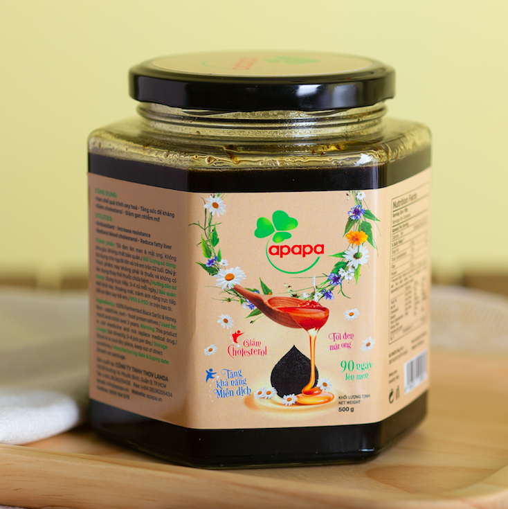 [HCM]Tỏi đen APAPA ngâm mật ong 500gr