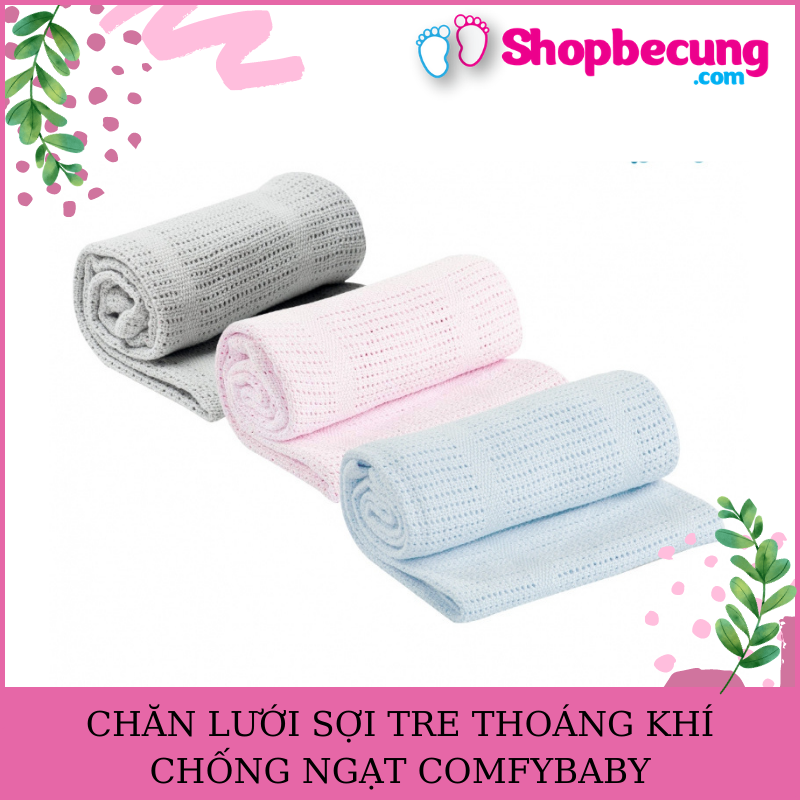 Chăn lưới sợi tre thoáng khí chống ngạt comfybaby
