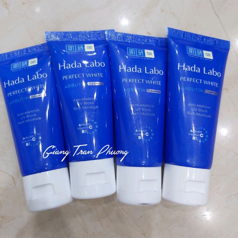 Kem rửa mặt dưỡng trắng Hada labo perfect white 25g