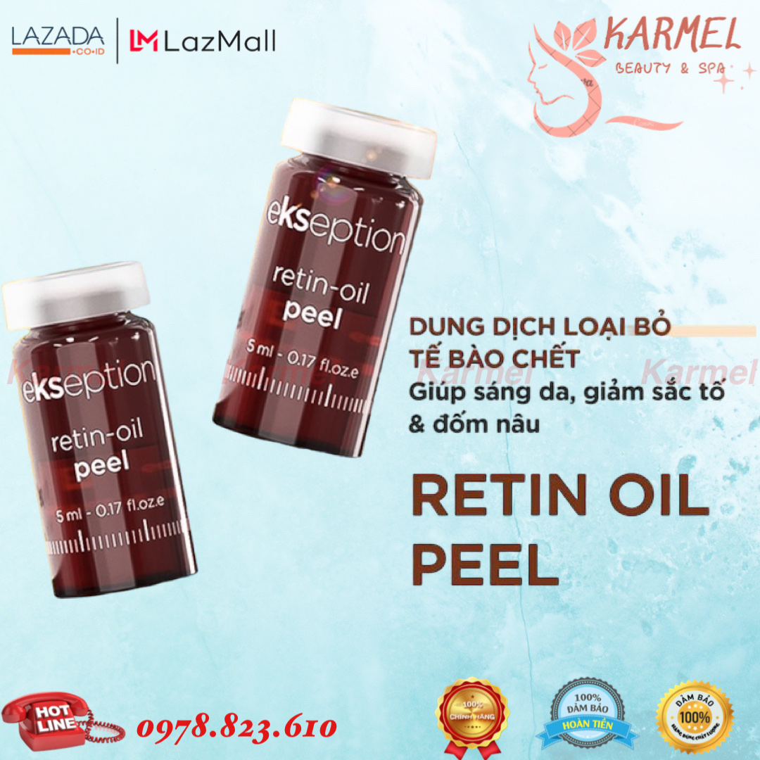 Peel giảm mụn, ngừa lão hóa ekseption retin-oil peel set 5ml - karmel chính hãng