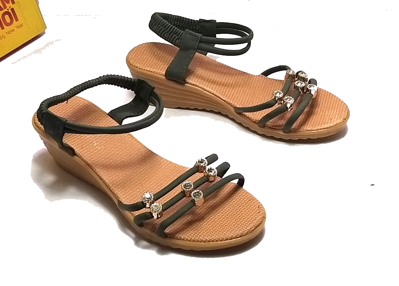 Sandal nữ quai đính đá thời trang