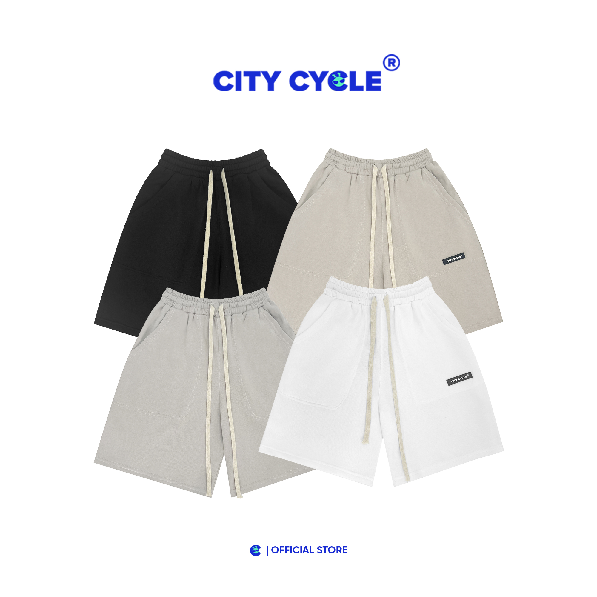 Quần Short Nỉ Essentials Local Brand Chính Hãng City Cycle vải nỉ cao cấp ống rộng oversize unisex