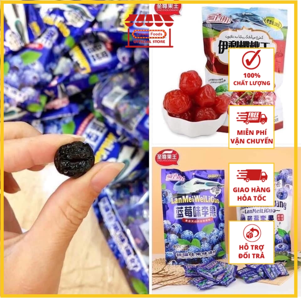 Ô mai cherry - việt quất - ô mai mận - siêu ngon - gói to 500gr