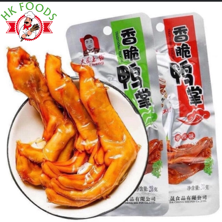 1 bịch 30 cái Chân vịt cay dacheng loại to 32gr - đồ ăn vặt nội địa Trung Quốc - hkfoods